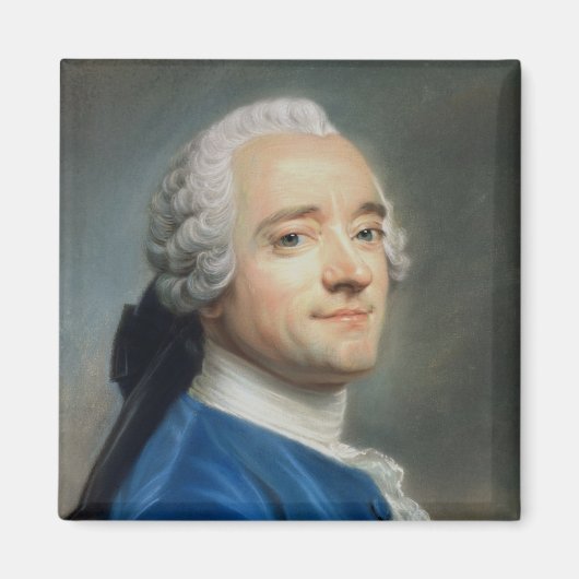 レースジャボット付き自画像 マグネット (正面)