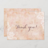 レーススタイリッシュバラオールド紙結婚ズサンキュー ポストカード (正面/裏面)