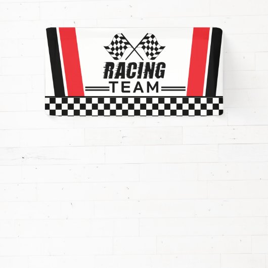 レースストライプ用バナ市松模様にー、レースフラッグ用バナー 横断幕 (インサイチュ)