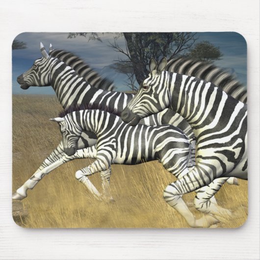 レースストライプ用 – Zebra Mouse pad マウスパッド (正面)