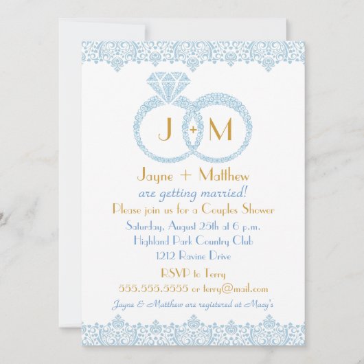 レースズ結婚リングや輪招待状 招待状 (正面)