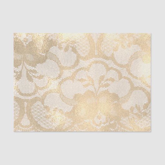 レースセピアフェイク金ゴールドフローラガーリーグラムルクス 薄葉紙 (正面)