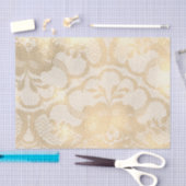 レースセピアフェイク金ゴールドフローラガーリーグラムルクス 薄葉紙 (クラフト)