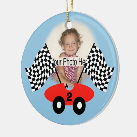 レースタイムフォトデコレーション セラミックオーナメント (左)