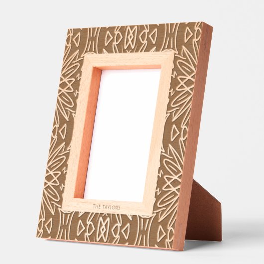 レースタイリッシュザ素朴エッチング木製写真枠 レーザー彫刻フレーム (左)