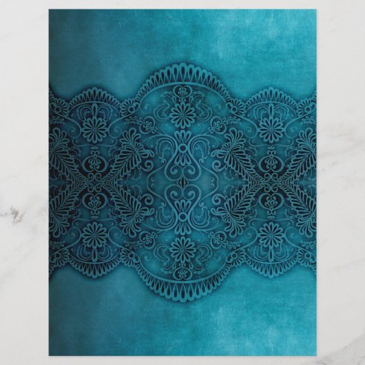 レースターコイズグランジスクラップブック作りクラフト紙 (正面)