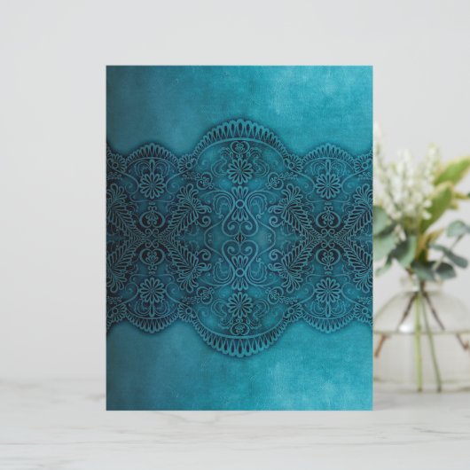 レースターコイズグランジスクラップブック作りクラフト紙 (スタンド正面)