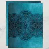 レースターコイズグランジスクラップブック作りクラフト紙 (正面/裏面)