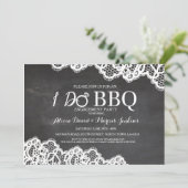 レースチャルクボードI DO BBQ婚約パーティ招待状 招待状 (スタンド正面)