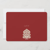 レースツリーフォトホリデーカード シーズンカード (裏面)