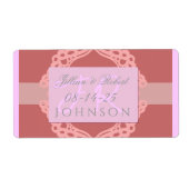 レースデザイン結婚のラベル ラベル (正面)