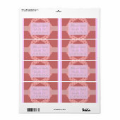 レースデザイン結婚のラベル ラベル (フルシート)