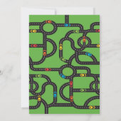 レーストラックカーズグリーンボーイズ1st誕生日招待状 招待状 (裏面)