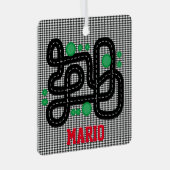 レーストラックキッズ名PHOTOカートラックおもしろい メタルオーナメント (正面右)