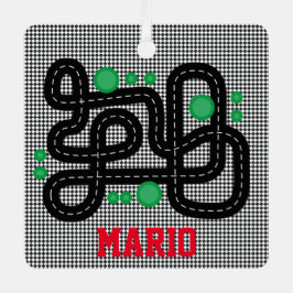 レーストラックキッズ名PHOTOカートラックおもしろい メタルオーナメント