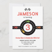 レーストラックボーイズ3rdバースデーレッド招待状 招待状 (正面)