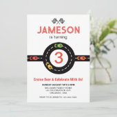 レーストラックボーイズ3rdバースデーレッド招待状 招待状 (スタンド正面)