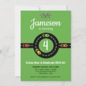 レーストラックボーイズ4thバースデーグリーン 招待状 (正面)