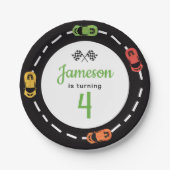 レーストラックボーイズ4thバースデーホワイト紙プレート ペーパープレート (正面)