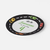 レーストラックボーイズ4thバースデーホワイト紙プレート ペーパープレート (アングル)