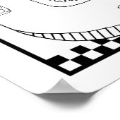 レーストラックモーターカーボーイズDIYカラーリング ポスター (角)