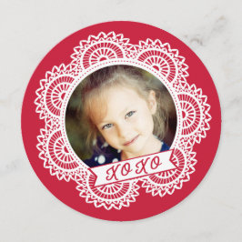 レースドリーフォトバレンタインカード 招待状