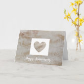 レースハートの13周年おめでとうございます カード (黄色い花)