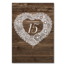 レースハートアートウッド素朴なカントリーテーブル番号