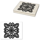 レースハートイラストレーションパターンスタンプ ラバースタンプ (押印)