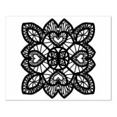 レースハートイラストレーションパターンスタンプ ラバースタンプ (インプリント)