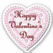 レースハートバレンタインデー シール (正面)