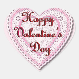 レースハートバレンタインデー ハートシール