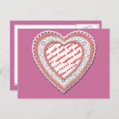 レースハート型フォトフレーム ポストカード (正面/裏面)