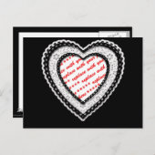 レースハート型フォトフレーム ポストカード (正面/裏面)