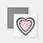 レースハート型フォトフレーム マグネット (正面/裏面)