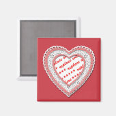 レースハート型フォトフレーム マグネット (正面/裏面)