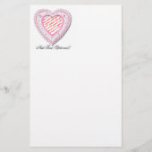 レースハート型フォトフレーム 便箋 (正面)