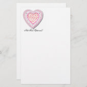 レースハート型フォトフレーム 便箋 (正面/裏面)