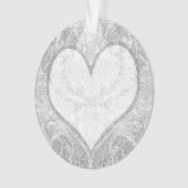 レースハート追加文字 オーナメント (正面)