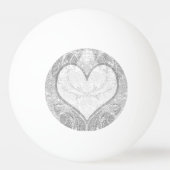 レースハート追加文字 卓球ボール (裏面)