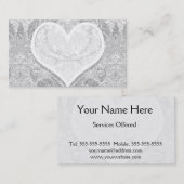 レースハート追加文字 名刺 (正面/裏面)