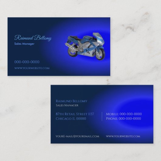 レースバイクビジネスカード 名刺 (正面/裏面)