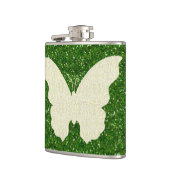 レースバタフライオングリーングリッターフラスコ フラスク (左)