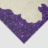 レースバタフライオンパープルグリッターティッシュペーパー 薄葉紙 (詳細)