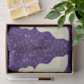 レースバタフライオンパープルグリッターティッシュペーパー 薄葉紙 (ギフト)