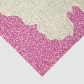 レースバタフライオンピンクグリッターティッシュペーパー 薄葉紙 (詳細)
