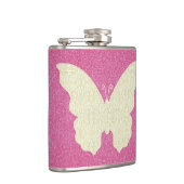 レースバタフライオンピンクグリッターフラスコ フラスク (右)