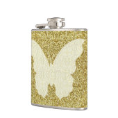 レースバタフライオン金ゴールドグリッターフラスコ フラスク (左)