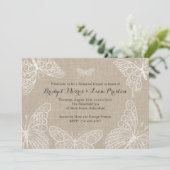 レースバタフライリハーサルディナー招待状 招待状 (スタンド正面)