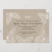 レースバタフライリハーサルディナー招待状 招待状 (正面/裏面)